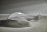 Zodax Shoal Scissor Cut Opal White Wave Glass Bowl