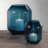 Zodax Costa Nova 14.25-Inch Tall Midnight Blue Hurricane