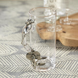 Zodax Soroa 9.5" Tall Orchid Pewter & Glass Pitcher