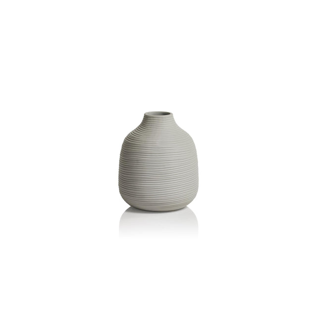 Zodax 5.75" Weston White Porcelain Vase