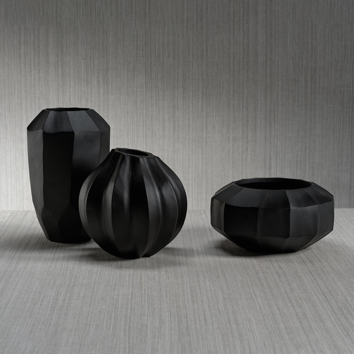 Zodax Short Satori Faceted Mango Wood Vase