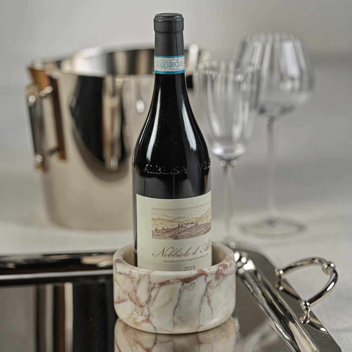 Zodax Rezi Matt Marble Wine Coaster/Bowl