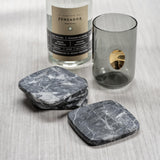 Zodax Martil Matte Marble Coasters, Set of 4