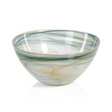 Zodax Lagoon 4-Inch Tall Alabaster Glass Bowls, Set of 4