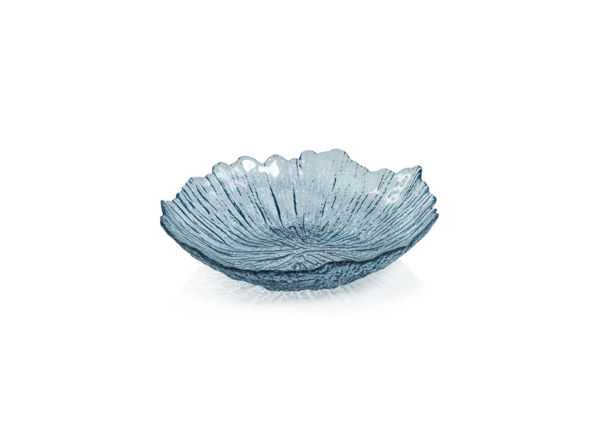 Zodax Axel Icy Sapphire Freeform Glass Serving Bowls, Set of 6