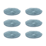 Zodax 11" Axel Icy Sapphire Glass Plates, Set of 6