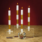 Zodax Gold 6-Piece Modern & Festive Formal Candle Set, Pack of 2