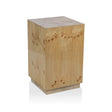 Zodax 13" x 13" x 19" Square Lolita Burl Wood Veneer Stool / Table