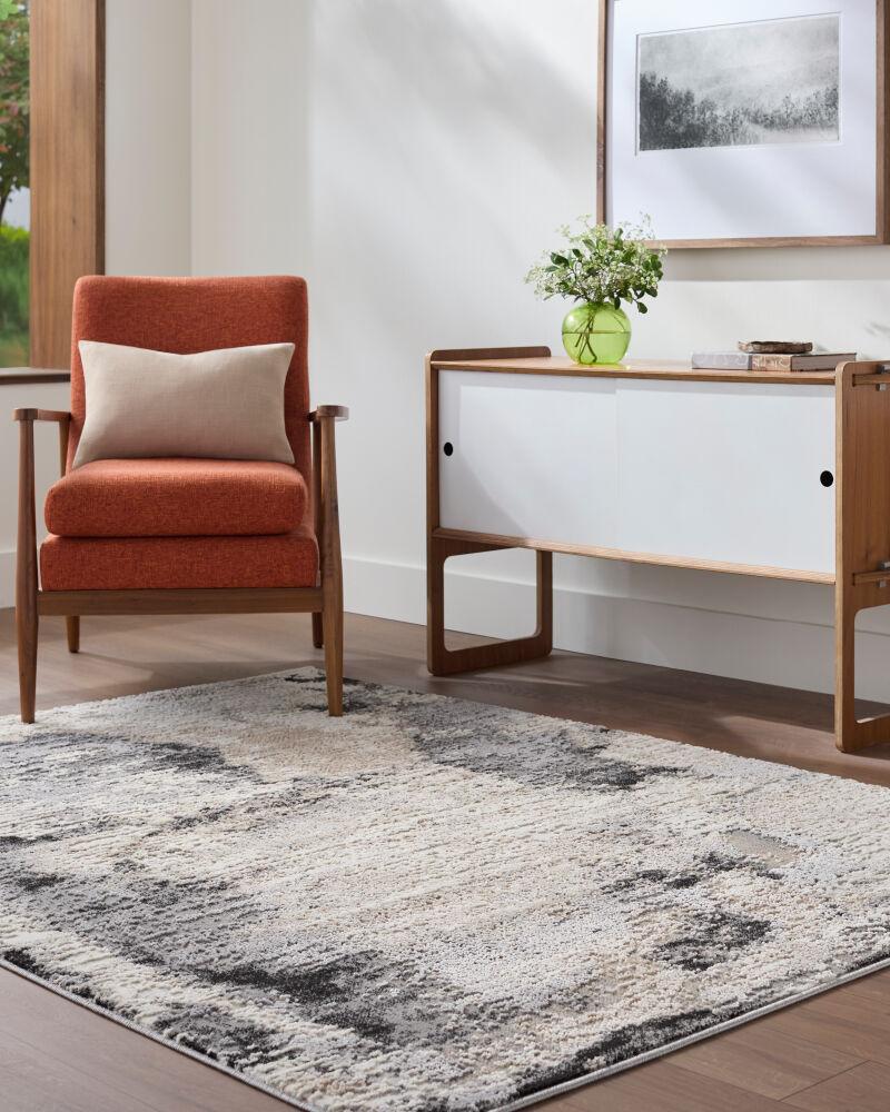 Livabliss Siyah SIY-2312 5'3" x 7' Machine Woven Rug