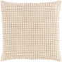 Surya Waffle WFL-006 Tan 18"H x 18"W Pillow Cover