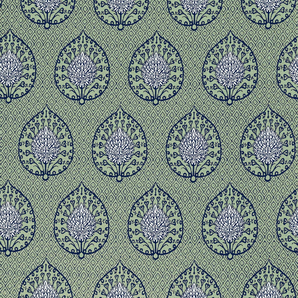 Gaston Y Daniela PALMETA FONDO VERDE Upholstery Fabric