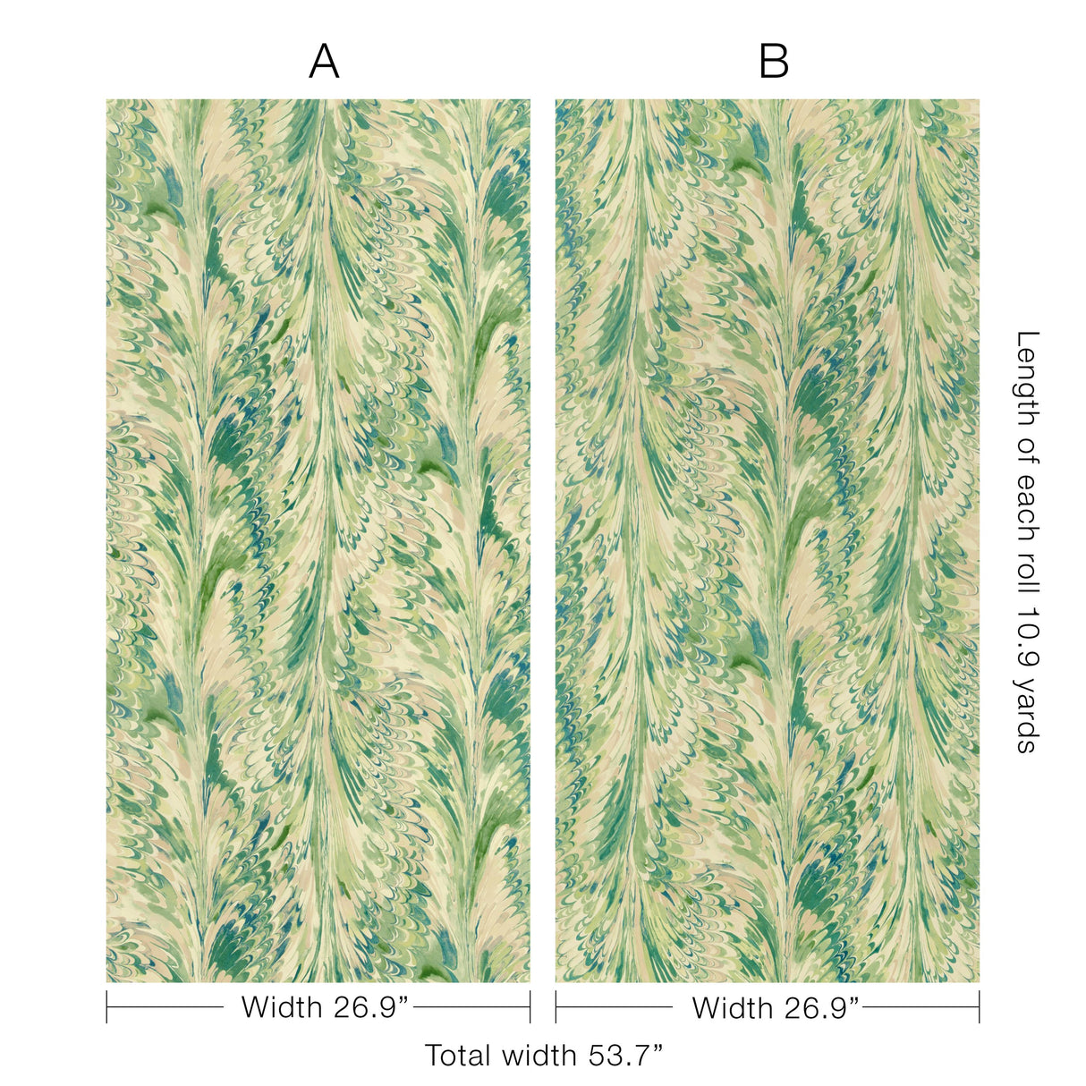 Lee Jofa TAPLOW PAPER JADE/LEAF Wallpaper