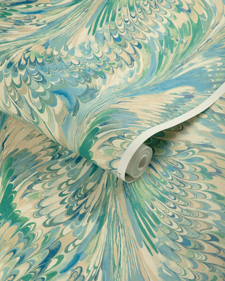 Lee Jofa TAPLOW PAPER MARINE/SAND Wallpaper