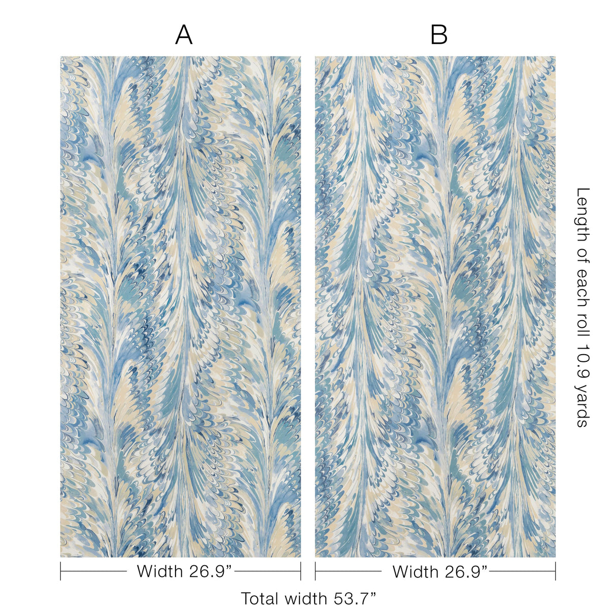 Lee Jofa TAPLOW PAPER CAPRI/SKY Wallpaper