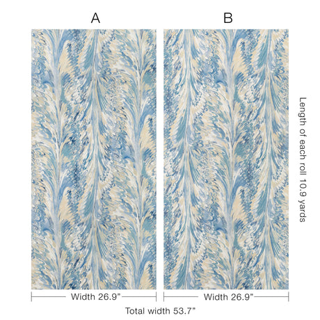 Lee Jofa TAPLOW PAPER CAPRI/SKY Wallpaper