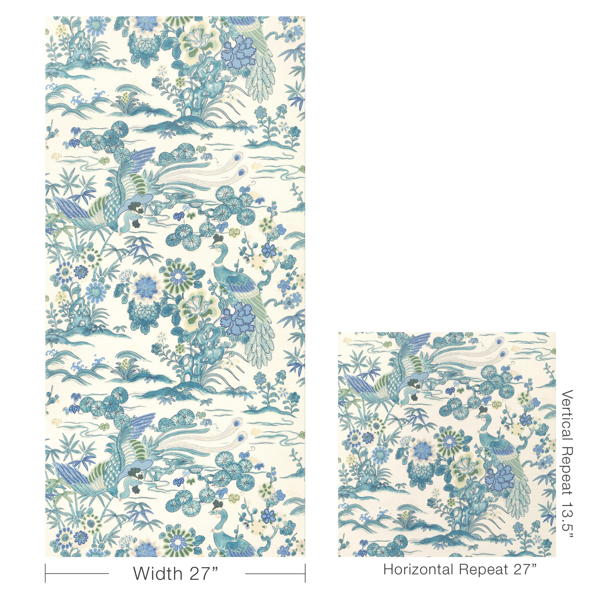 Lee Jofa SAKURA PAPER TEAL Wallpaper