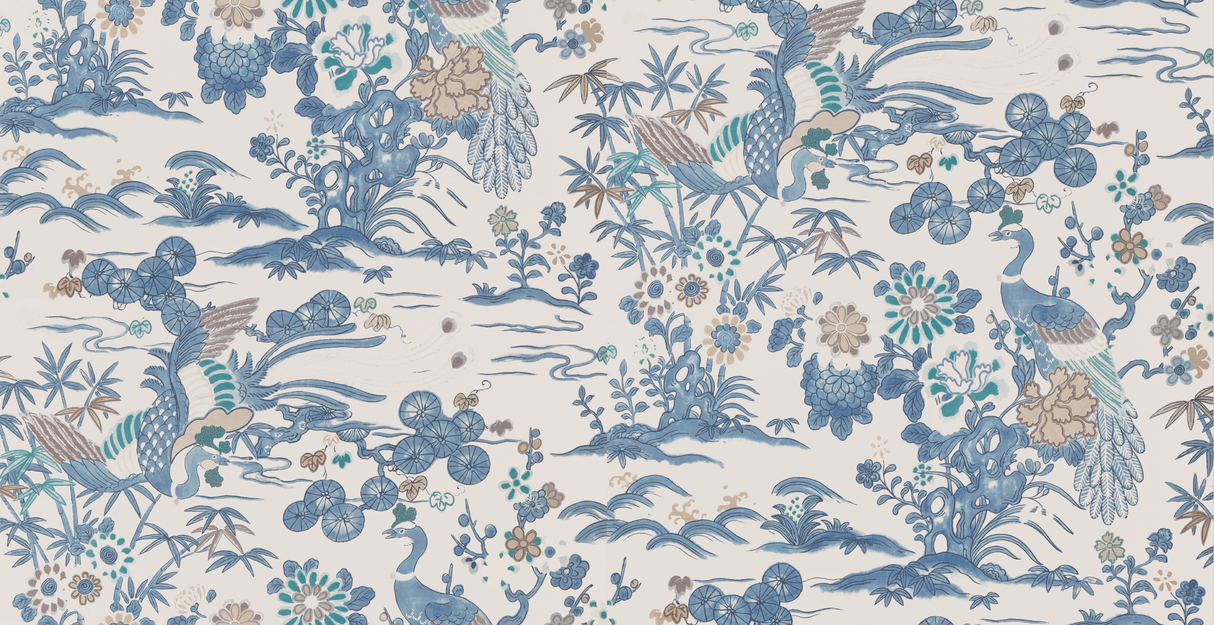 Lee Jofa SAKURA PAPER BLUE Wallpaper
