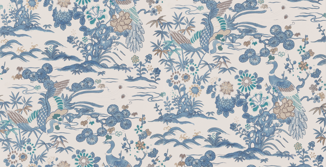 Lee Jofa SAKURA PAPER BLUE Wallpaper