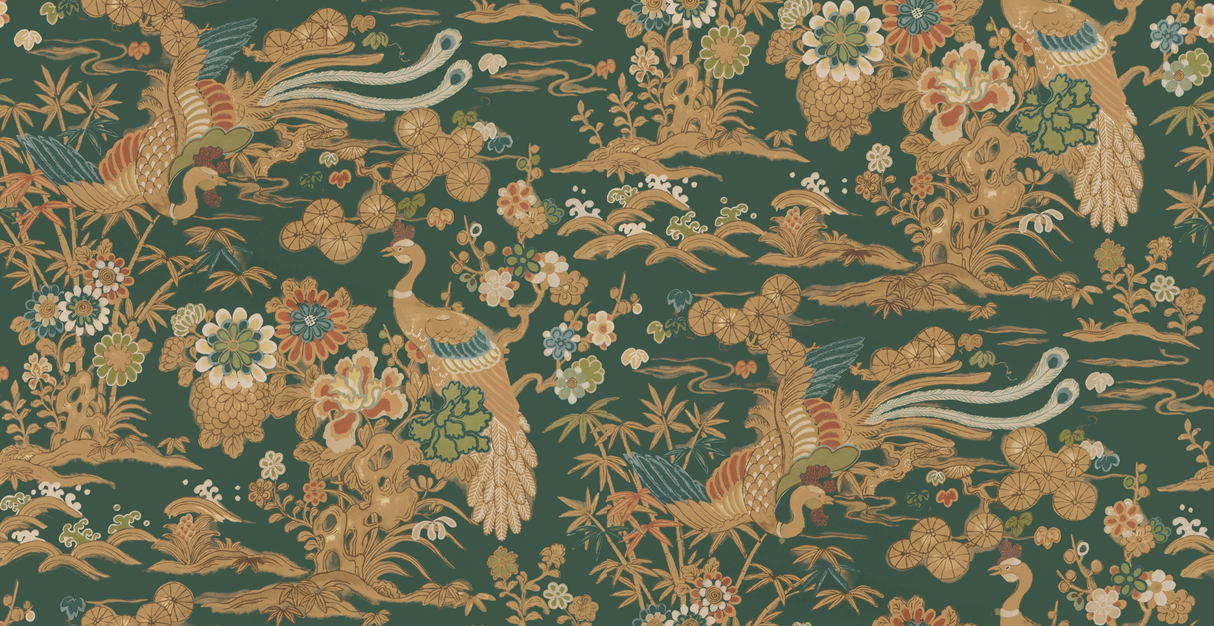 Lee Jofa SAKURA PAPER GREEN Wallpaper
