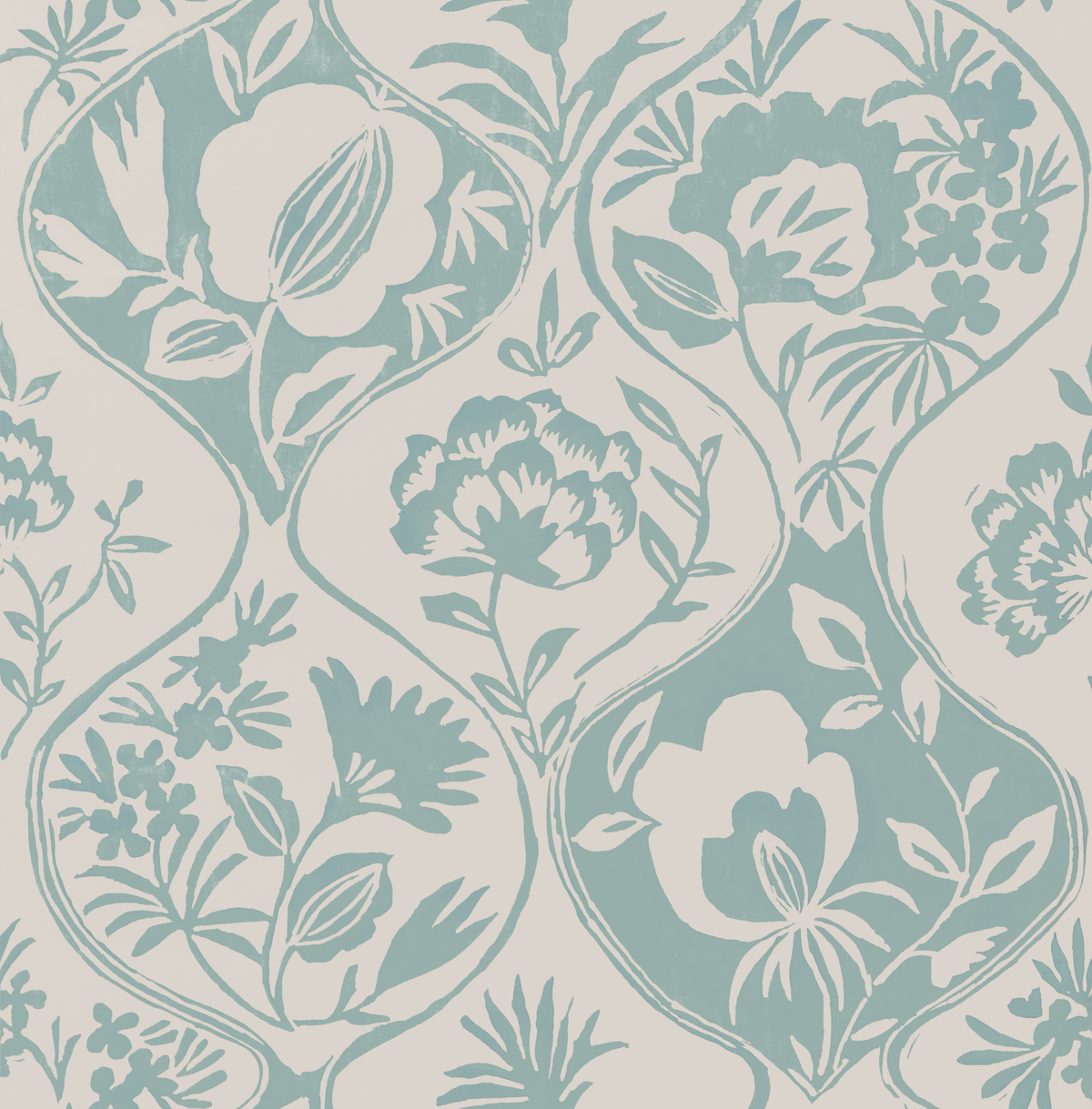 Lee Jofa CALATHEA PAPER AQUA Wallpaper