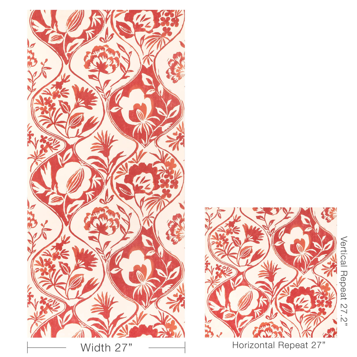 Lee Jofa CALATHEA PAPER RED Wallpaper