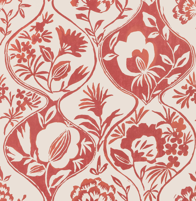 Lee Jofa CALATHEA PAPER RED Wallpaper
