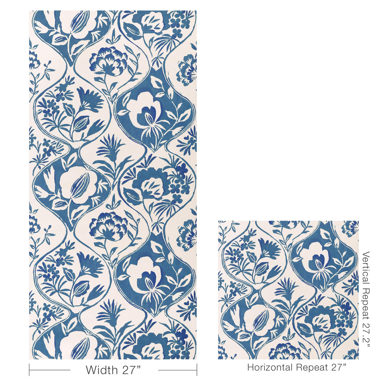 Lee Jofa CALATHEA PAPER BLUE Wallpaper