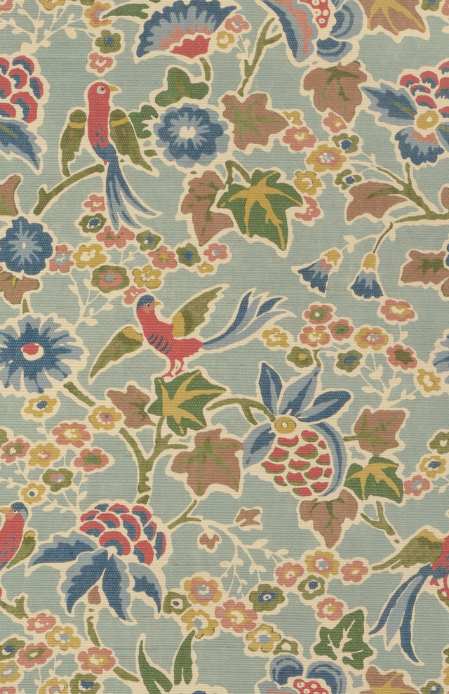 Lee Jofa POSY PAPER AQUA/IVY Wallpaper