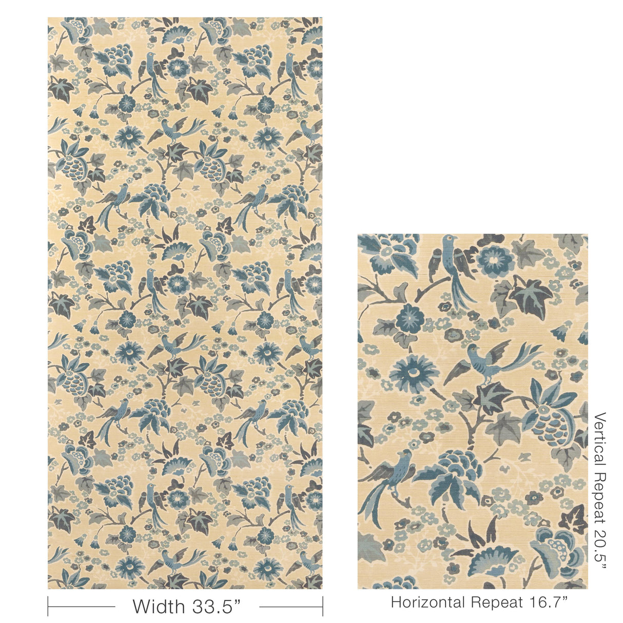 Lee Jofa POSY PAPER SAND/SKY Wallpaper