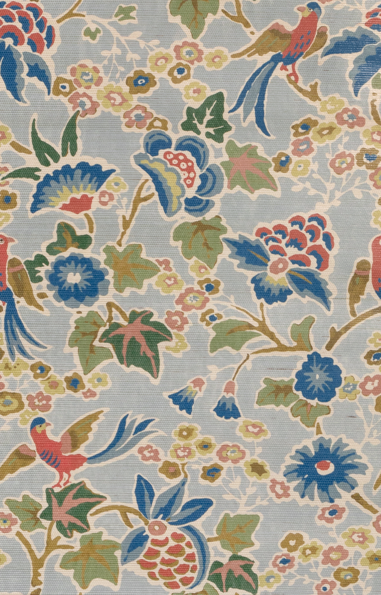 Lee Jofa POSY PAPER BLUE/MULTI Wallpaper