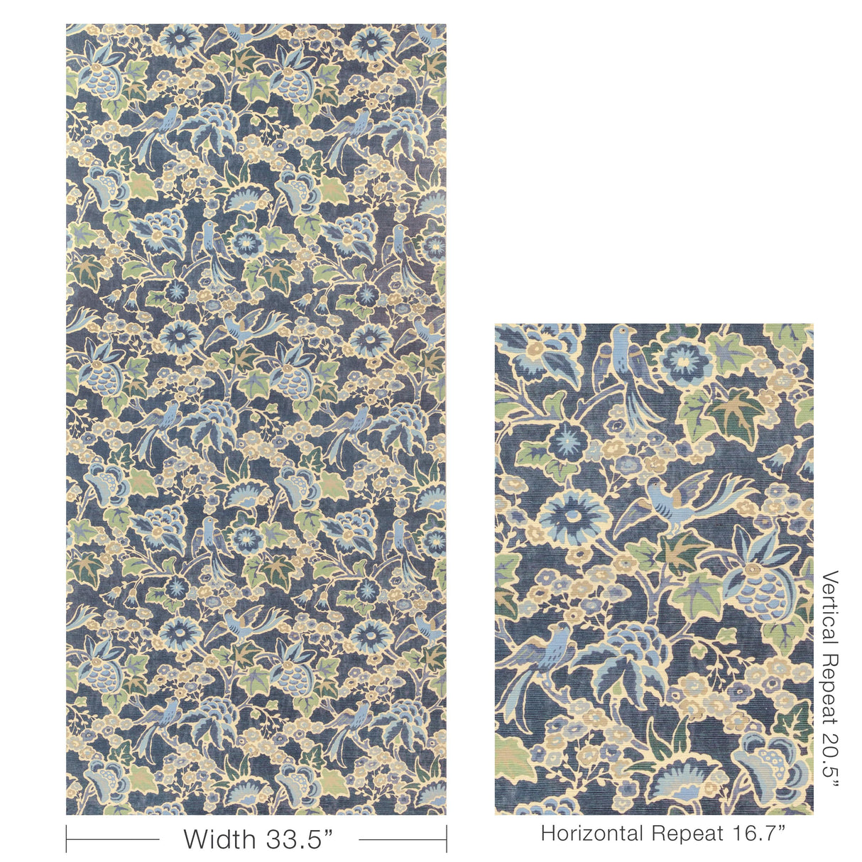 Lee Jofa POSY PAPER DENIM/SLATE Wallpaper