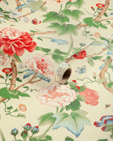 Lee Jofa GARDENIA PAPER RED/GREEN Wallpaper