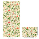 Lee Jofa GARDENIA PAPER RED/GREEN Wallpaper