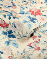 Lee Jofa GARDENIA PAPER BLUE/RED Wallpaper