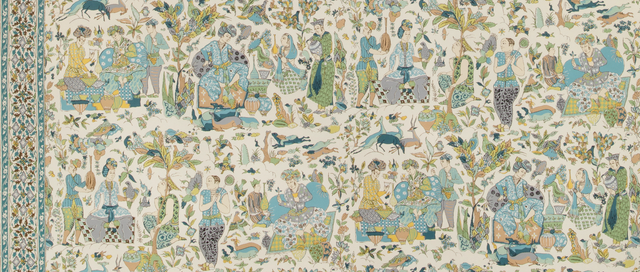 Brunschwig & Fils SHALIMAR AQUA/LEAF Wallpaper