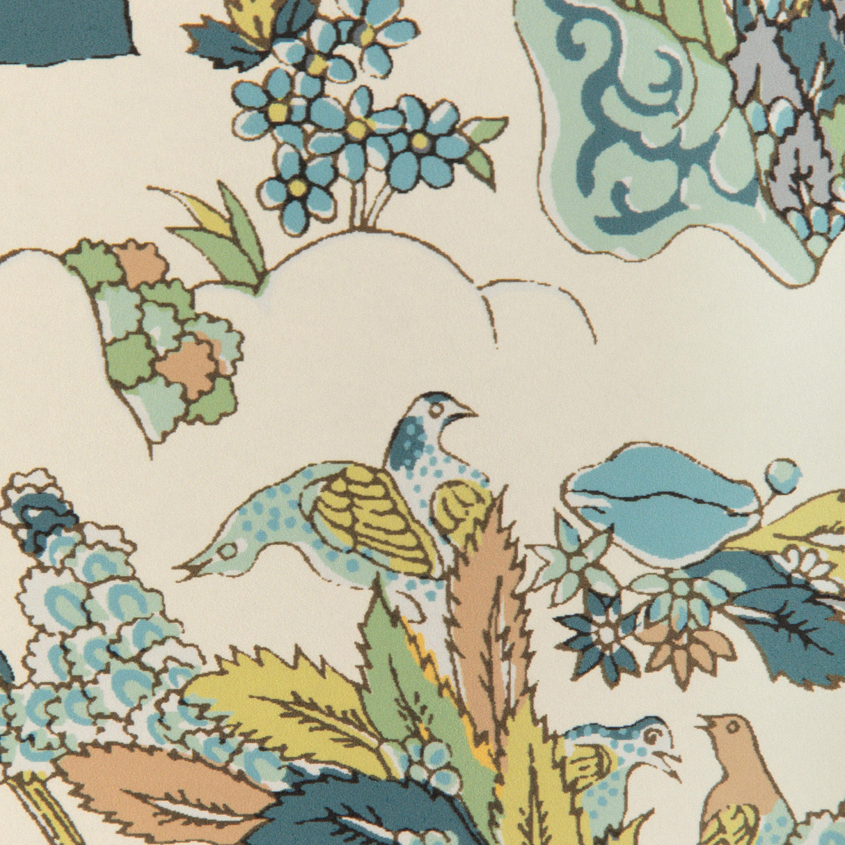 Brunschwig & Fils SHALIMAR AQUA/LEAF Wallpaper