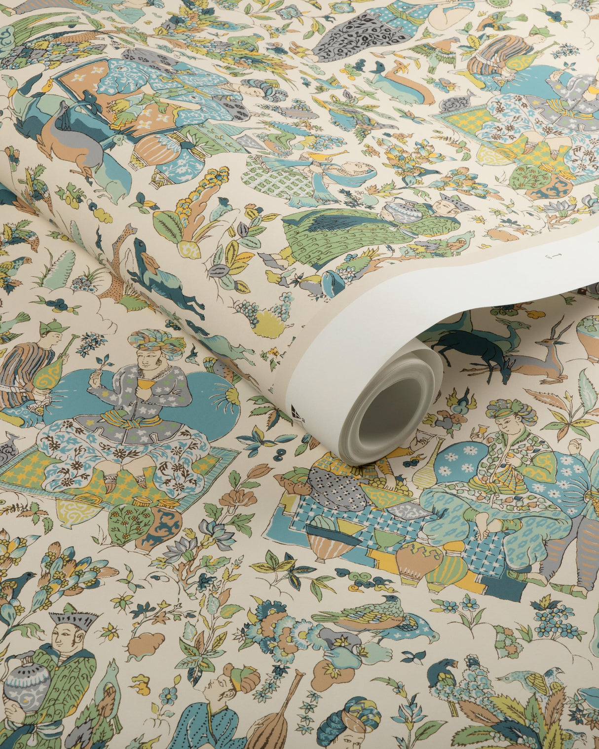 Brunschwig & Fils SHALIMAR AQUA/LEAF Wallpaper