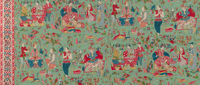 Brunschwig & Fils SHALIMAR JADE/ROSE Wallpaper