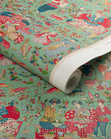 Brunschwig & Fils SHALIMAR JADE/ROSE Wallpaper