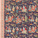 Brunschwig & Fils SHALIMAR NAVY/RED Wallpaper