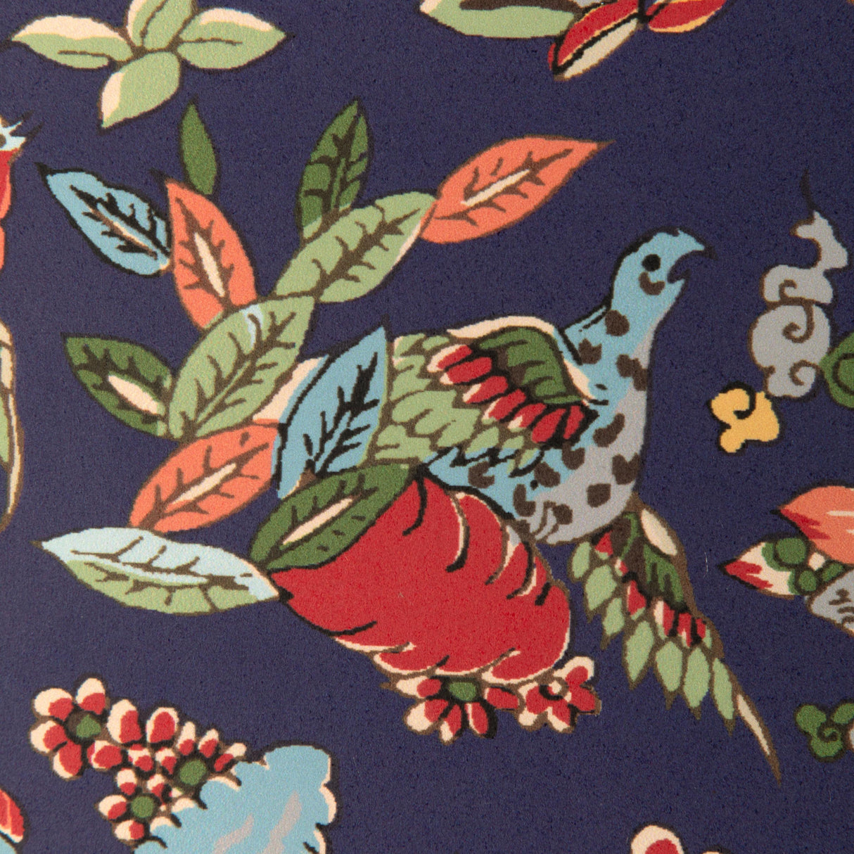 Brunschwig & Fils SHALIMAR NAVY/RED Wallpaper