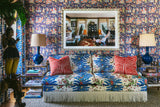 Brunschwig & Fils SHALIMAR NAVY/RED Wallpaper