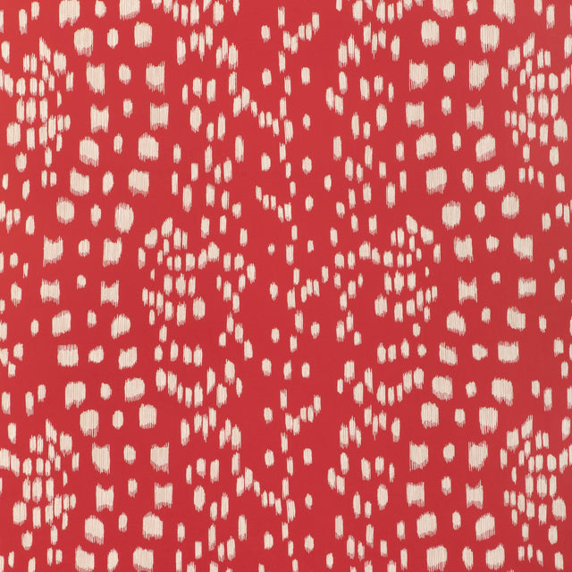 Brunschwig & Fils LES TOUCHES REVERSE RED Wallpaper