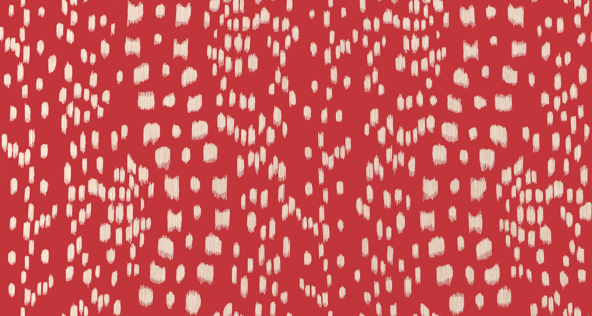 Brunschwig & Fils LES TOUCHES REVERSE RED Wallpaper