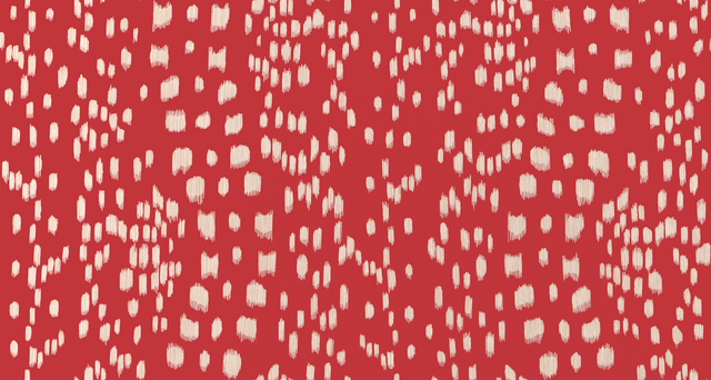Brunschwig & Fils LES TOUCHES REVERSE RED Wallpaper