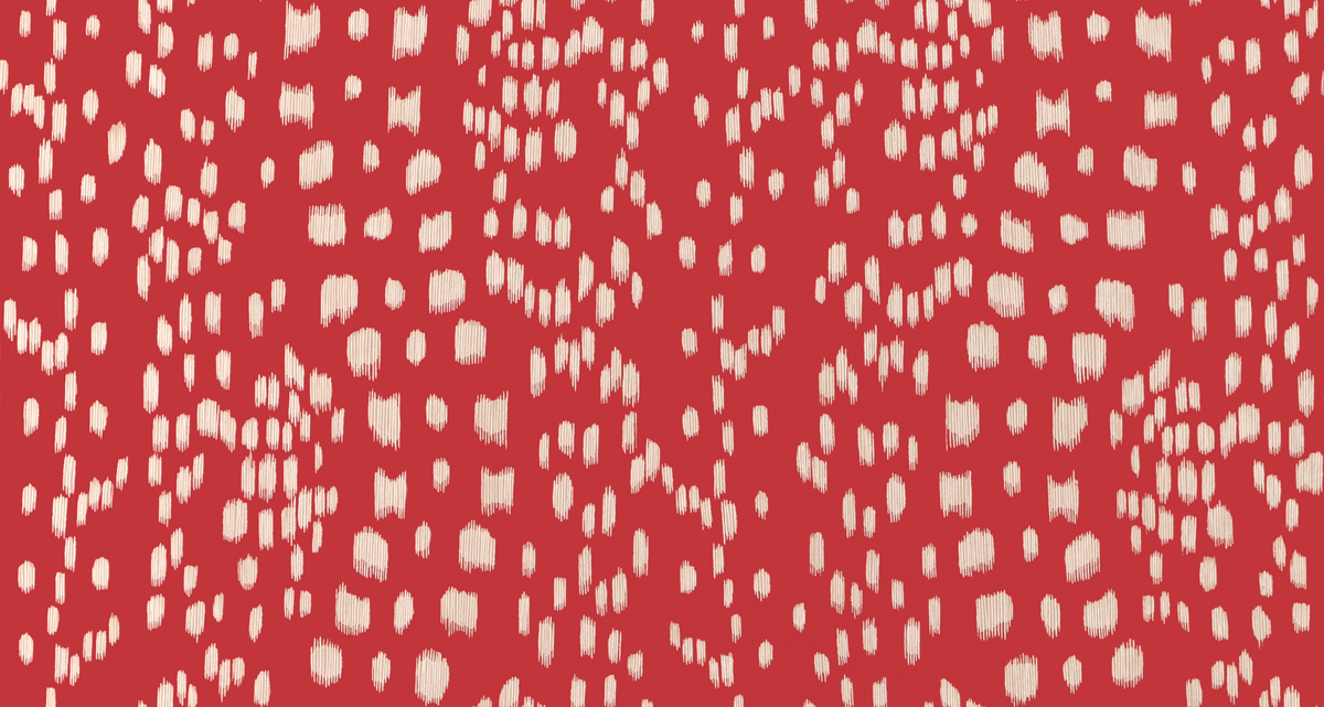 Brunschwig & Fils LES TOUCHES REVERSE RED Wallpaper