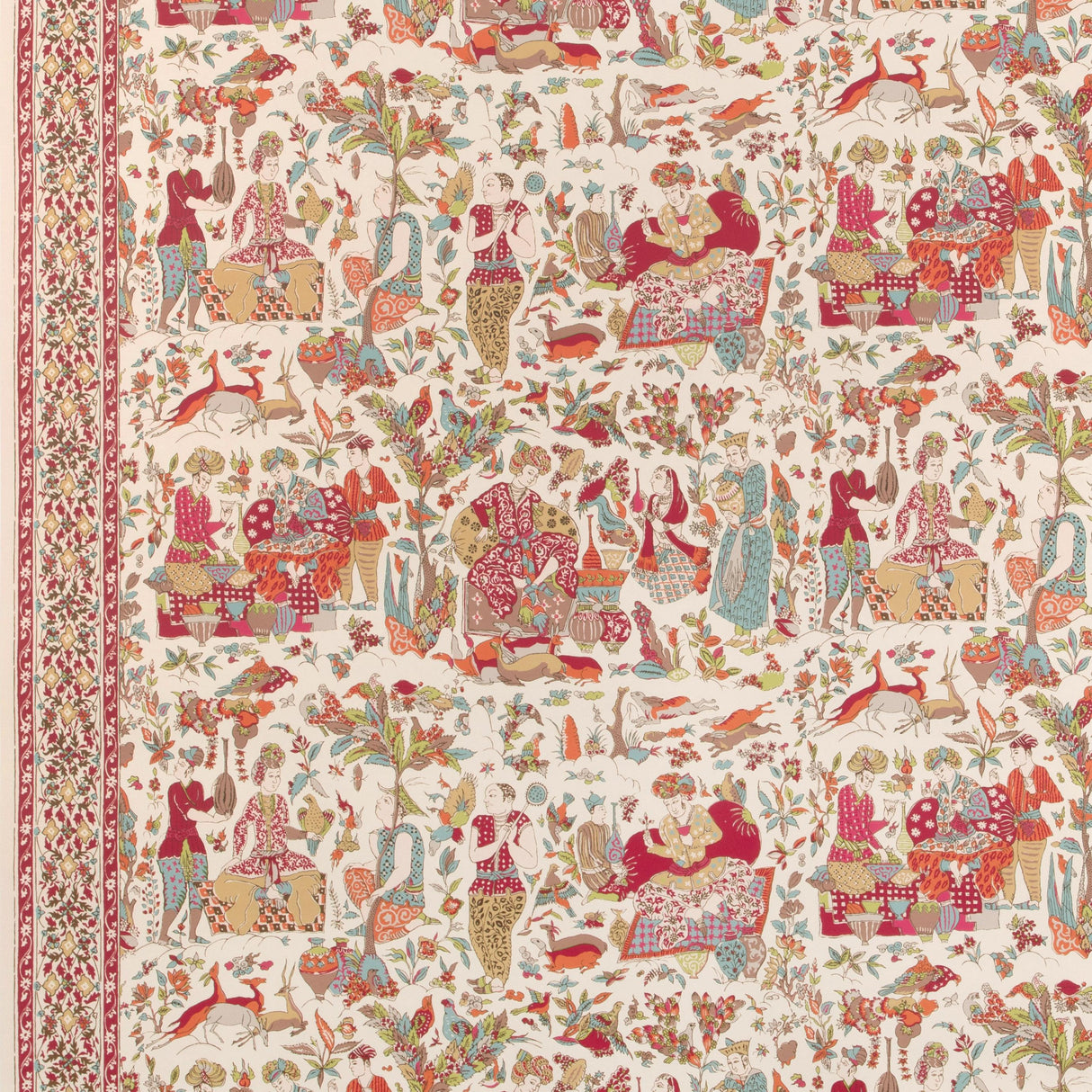 Brunschwig & Fils SHALIMAR BERRY/SAND Wallpaper