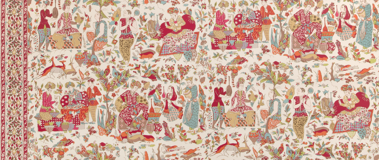 Brunschwig & Fils SHALIMAR BERRY/SAND Wallpaper