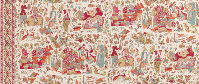 Brunschwig & Fils SHALIMAR BERRY/SAND Wallpaper