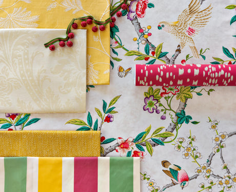 Brunschwig & Fils LES TOUCHES REVERSE PINK Wallpaper